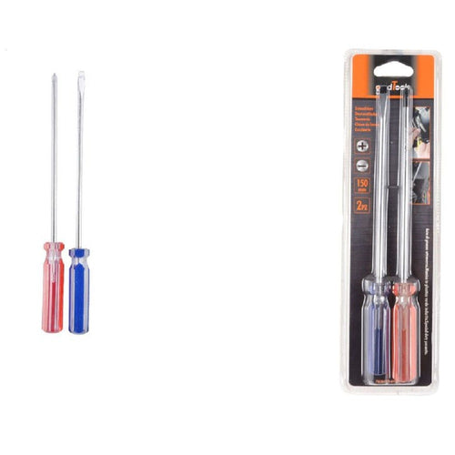 Set 2 Pezzi Cacciavite A Taglio E A Stella 150mm Con Manico Cristallo 6 91898 Fai da te/Utensili elettrici e a mano/Utensili a mano/Cacciaviti/Cacciaviti a stella Trade Shop italia - Napoli, Commerciovirtuoso.it