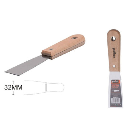 Spatola Per Pareti In Acciaio 32mm Ferramenta Con Maniglia In Legno 1.5" 90425 Fai da te/Utensili elettrici e a mano/Utensili a mano/Raschietti Trade Shop italia - Napoli, Commerciovirtuoso.it