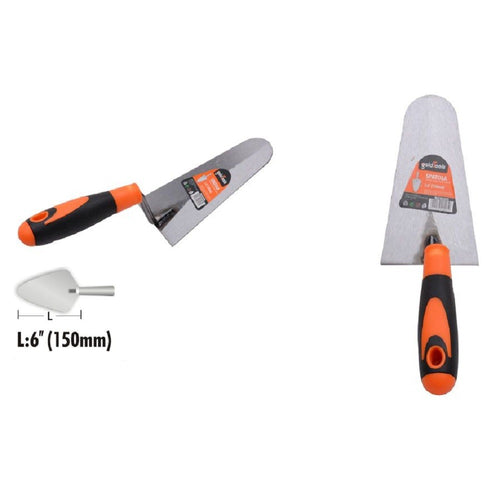 Cazzuola Acciaio 150mm 6 Manico Antiscivolo Spatola Semicerchio Muratore 90495 Fai da te/Utensili elettrici e a mano/Attrezzi da giardinaggio/Cazzuole Trade Shop italia - Napoli, Commerciovirtuoso.it