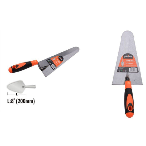 Cazzuola Acciaio 200 Mm 8 Manico Antiscivolo Spatola Semicerchio Muratore 90497 Fai da te/Utensili elettrici e a mano/Attrezzi da giardinaggio/Cazzuole Trade Shop italia - Napoli, Commerciovirtuoso.it