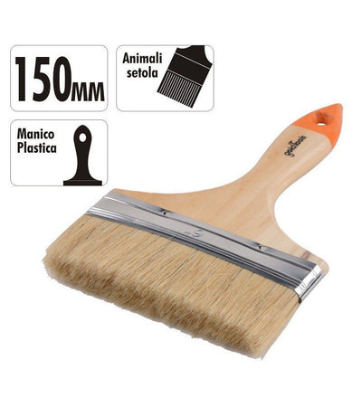 Pennello Piatto Da 6" 150 Mm Pennellessa Per Pittura Verniciare Dipingere 90268 Fai da te/Pitture trattamenti per pareti e utensili/Strumenti e attrezzi per verniciatura/Applicazione colore/Pennelli/Pennellesse Trade Shop italia - Napoli, Commerciovirtuoso.it