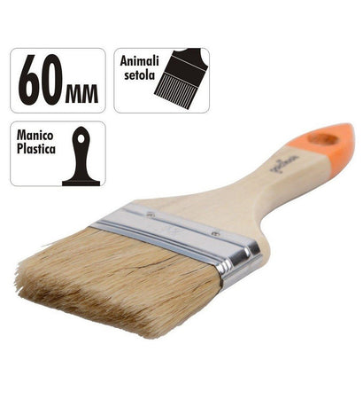 Pennello Piatto Da 2.5" 60mm Pennellessa Per Pittura Verniciare Dipingere 90264 Fai da te/Pitture trattamenti per pareti e utensili/Strumenti e attrezzi per verniciatura/Applicazione colore/Pennelli/Pennellesse Trade Shop italia - Napoli, Commerciovirtuoso.it