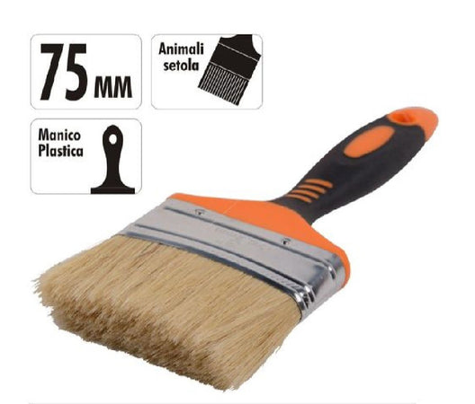 Pennello Piatto 3" 75 Mm Setole Morbide Pittura Vernice Manico Antiscivolo 90279 Fai da te/Pitture trattamenti per pareti e utensili/Strumenti e attrezzi per verniciatura/Applicazione colore/Pennelli/Pennellesse Trade Shop italia - Napoli, Commerciovirtuoso.it