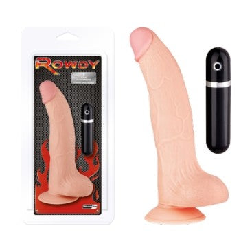 10153 Rowdy Flesh 9” Salute e cura della persona/Erotismo e contraccezione/Sex toys/Vibratori/Vibratori realistici Kondorama - Martinsicuro, Commerciovirtuoso.it