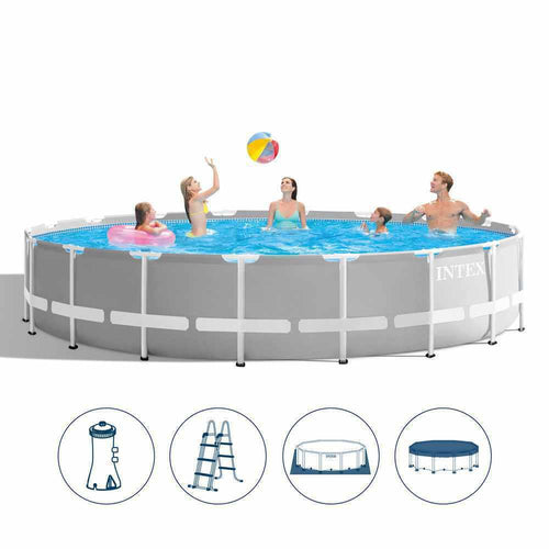 Piscina fuori terra rotonda, 549 x h122 cm, con pompa e scaletta Prism Frame Giardino e giardinaggio/Piscine vasche idromassaggio e accessori/Piscine/Piscine fuoriterra La Zappa - Altamura, Commerciovirtuoso.it