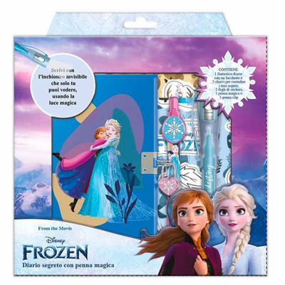 Diario Segreto Con Penna Magica Frozen Disney Con Accessori Gioco Per Bambine 3+