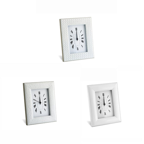 Orologio con decorazione sveglia in alluminio e porcellana bianca Made in Italy Casa e cucina/Decorazioni per interni/Orologi/Orologi da parete MagiediNatale.it - Altamura, Commerciovirtuoso.it