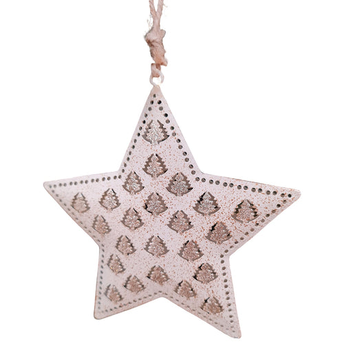 Pendaglio Stella Metal Bianca decorazione per albero di natale da 13 cm Casa e cucina/Decorazioni per interni/Addobbi e decorazioni per ricorrenze/Decorazioni natalizie/Addobbi e decorazioni/Ciondoli e pendenti MagiediNatale.it - Altamura, Commerciovirtuoso.it