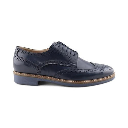 Derby da Uomo scarpe stringate in pelle blu scarpa elegante blu da uomo  allacciata in pelle artigianale Made in Italy - commercioVirtuoso.it