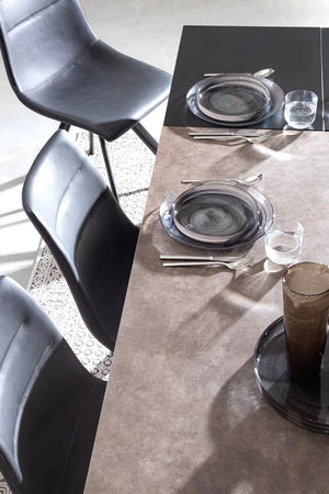 Tavolo "Briva" allungabile rettangolare con piano in ceramica e supporto in mdf Casa e cucina/Arredamento/Sala da pranzo/Tavoli da sala da pranzo Decor Space - Altamura, Commerciovirtuoso.it