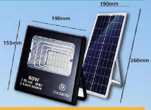 Faretto led con pannello solare 50W ad alta efficienza