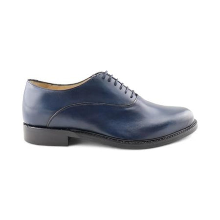Francesine blu in pelle scarpe da uomo eleganti francesi in pelle blu  liscia artigianali e Made in Italy - commercioVirtuoso.it