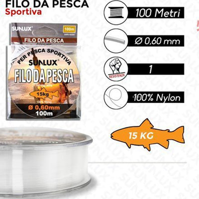 Rotolo Lenza Filo Da Pesca Bobina Da 100 Metri Diam 0,60 Mm Resistente In Nylon Sport e tempo libero/Caccia e Pesca/Pesca/Pesca a mosca/Lenze Trade Shop italia - Napoli, Commerciovirtuoso.it