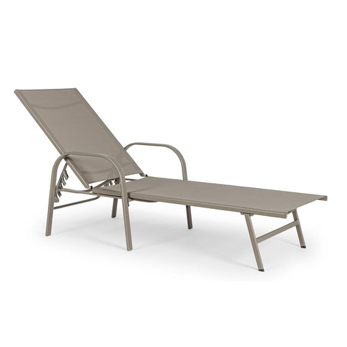 Lettino con braccioli Arent con struttura in alluminio verniciato per esterno Giardino e giardinaggio/Arredamento da giardino e accessori/Lettini Decor Space - Altamura, Commerciovirtuoso.it