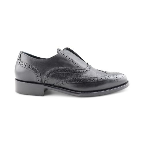 Scarpa da uomo senza lacci in pelle nera scarpa nera elegante senza lacci  artigianale fatta a mano in italia - commercioVirtuoso.it