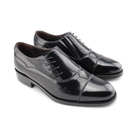 Scarpa nera lucida con lacci laterali da Uomo scarpe per abito eleganti da uomo Francesine in pelle nera con puntale abrasivata artigianale italiana Moda/Uomo/Scarpe/Scarpe stringate basse Otisopse - Napoli, Commerciovirtuoso.it