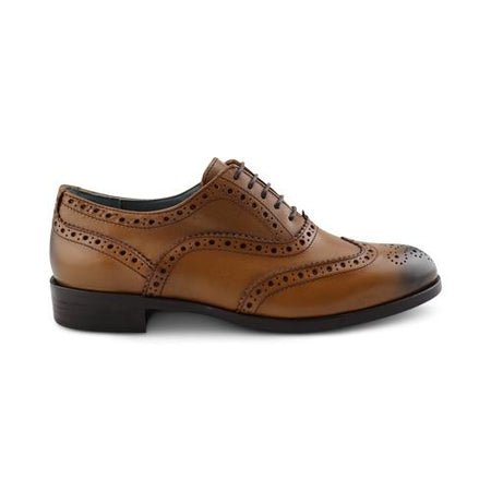 Scarpe stringate in pelle color cuoio scarpa allacciata da donna in cuoio  marrone artigianale Made in Italy - commercioVirtuoso.it