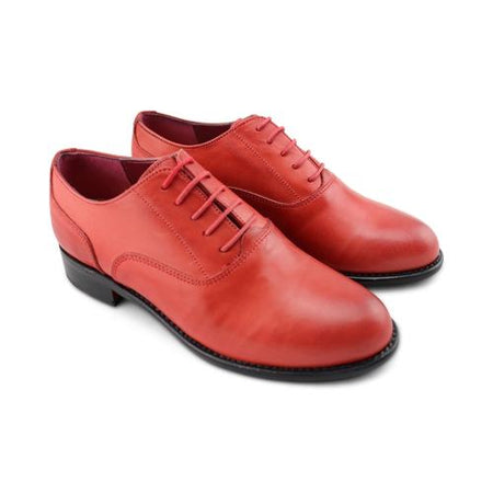 Scarpe Francesine rosse in pelle morbida scarpa allacciata elegante da  donna in pelle rossa artigianale Made in Italy - commercioVirtuoso.it