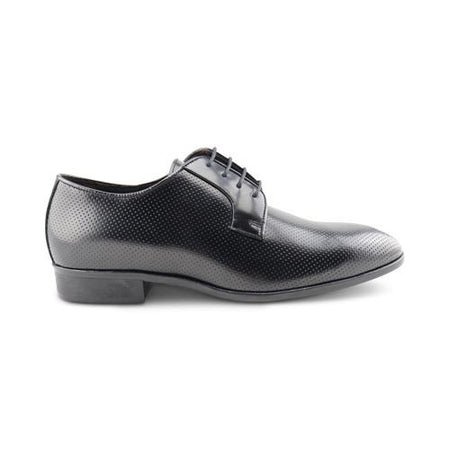 Derby pelle abrasivata nera scarpa classica da uomo elegante in pelle  lucida scarpa da abito artigianale Made in Italy - commercioVirtuoso.it