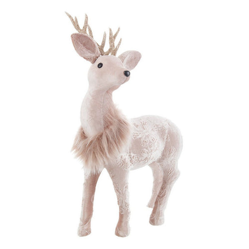 Renna Dilecta rosa pupazzo natalizio con pelliccia sintetica decorazione per interno Casa e cucina/Decorazioni per interni/Addobbi e decorazioni per ricorrenze/Decorazioni natalizie/Schiaccianoci MagiediNatale.it - Altamura, Commerciovirtuoso.it