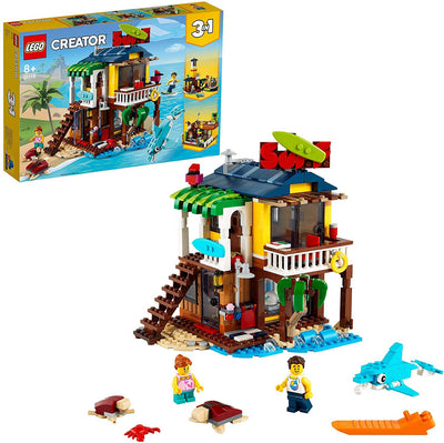 LEGO 31118 Creator Surfer Beach House Kit di Costruzione 3 in 1 Faro e Casetta con Piscina