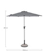 Ombrellone Vienna con struttura in alluminio con telo scuro e camino antivento Giardino e giardinaggio/Arredamento da giardino e accessori/Ombrelloni tende e tettucci parasole/Ombrelloni Decor Space - Altamura, Commerciovirtuoso.it