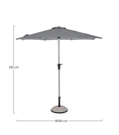 Ombrellone "Vienna" con struttura in alluminio con telo scuro e camino antivento Giardino e giardinaggio/Arredamento da giardino e accessori/Ombrelloni tende e tettucci parasole/Ombrelloni Decor Space - Altamura, Commerciovirtuoso.it