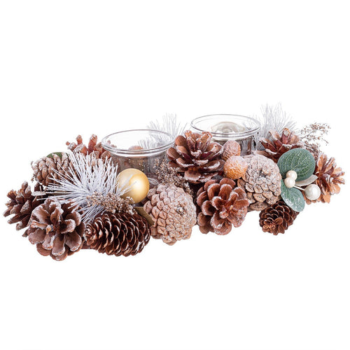 Porta Candela rettangolare Arwen 2 posti colore naturale per interno decorazione Natalizia Casa e cucina/Decorazioni per interni/Candele e portacandele/Candele/Candele a colonna MagiediNatale.it - Altamura, Commerciovirtuoso.it