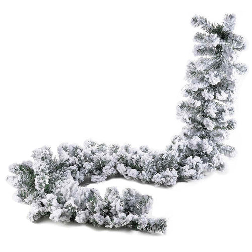 Festone Carey innevato 270 cm in PP+PVC+Flock, Boa Natalizia, Ghirlanda da esterno Casa e cucina/Decorazioni per interni/Addobbi e decorazioni per ricorrenze/Decorazioni natalizie/Orpelli e festoni MagiediNatale.it - Altamura, Commerciovirtuoso.it