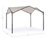 Gazebo Dome color antracite-grigio, struttura in acciaio per esterno da 3.5 x 3.5 cm Giardino e giardinaggio/Arredamento da giardino e accessori/Ombrelloni tende e tettucci parasole/Gazebo Decor Space - Altamura, Commerciovirtuoso.it