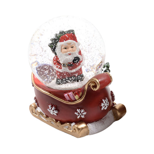 Palla di neve con Babbo Natale su slitta color rosso e bianco 5 x 4,5 x h 6,5 cm Casa e cucina/Decorazioni per interni/Addobbi e decorazioni per ricorrenze/Decorazioni natalizie/Neve artificiale MagiediNatale.it - Altamura, Commerciovirtuoso.it
