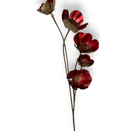 Ramo decorativo natalizio Metal Elleboro colore rosso 66 cm Casa e cucina/Decorazioni per interni/Addobbi e decorazioni per ricorrenze/Decorazioni natalizie/Ghirlande e corone MagiediNatale.it - Altamura, Commerciovirtuoso.it