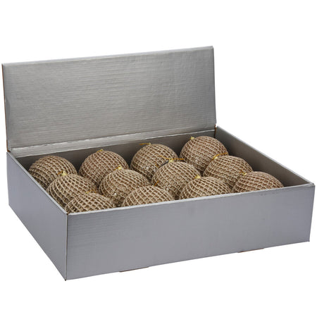 Palline per Albero di Natale "Rete", color Champagne, in plastica, da 10 cm, confezione da 12 pezzi Casa e cucina/Decorazioni per interni/Addobbi e decorazioni per ricorrenze/Decorazioni natalizie/Addobbi e decorazioni/Palle e palline MagiediNatale.it - Altamura, Commerciovirtuoso.it