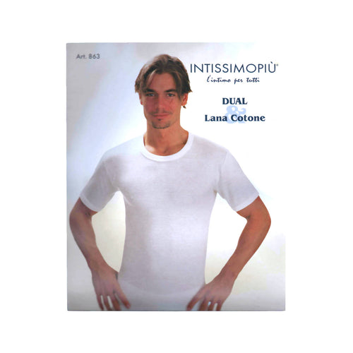 Maglia intima Uomo Mezza manica e Girocollo Bianca Corpetto da uomo Bianco in lana e cotone a Maniche Art. i0863 Maglia intima Uomo L'Orchidea - Siderno, Commerciovirtuoso.it