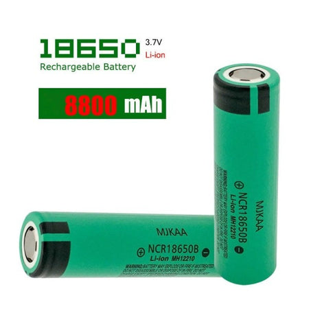 2 Batterie Pile Batteria Ricaricabile Ioni Di Litio 8800mah 3.7v Torce Led