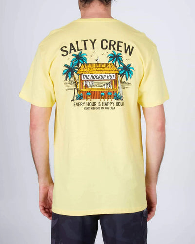 T-Shirt Uomo Salty Crew Hut Standard S/s Tee in Cotone Maniche Corte Gialla Moda/Uomo/Abbigliamento/T-shirt polo e camicie/T-shirt Snotshop - Roma, Commerciovirtuoso.it
