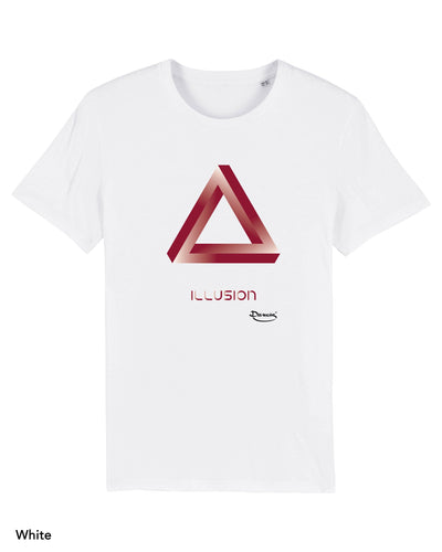 T-shirt da Uomo con stampa Illusione triangolo - illusion Maglia a Maniche Corte DREAMERS Brand