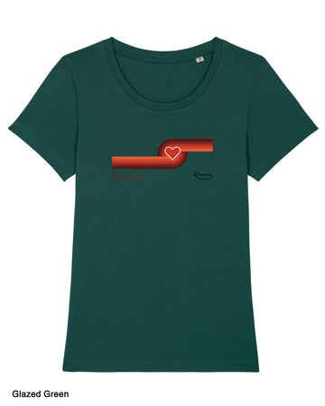T-shirt da Donna con stampa "Strip cardiaco - Heart" Maglia a Maniche Corte DREAMERS Brand Moda/Donna/Abbigliamento/T-shirt top e bluse/T-shirt Dreamers Abbigliamento - Potenza, Commerciovirtuoso.it