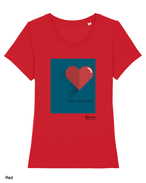 T-shirt da Donna con stampa Oggi mi sento innamorata - Today I feel in love Maglia a Maniche Corte DREAMERS Brand Moda/Donna/Abbigliamento/T-shirt top e bluse/T-shirt Dreamers Abbigliamento - Potenza, Commerciovirtuoso.it