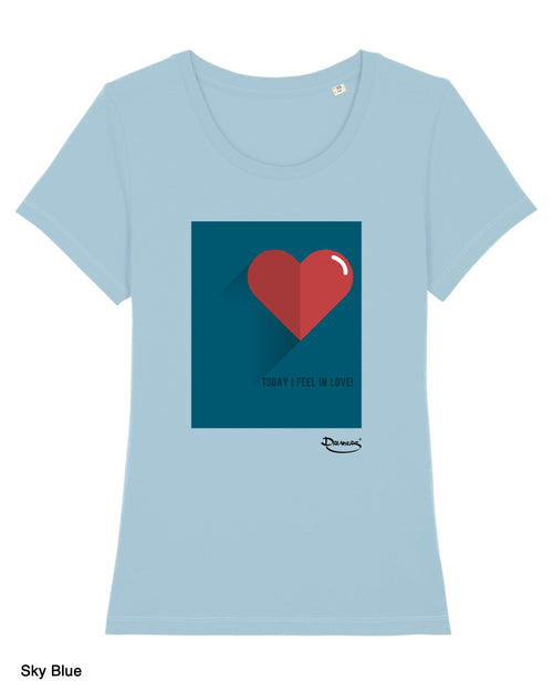 T-shirt da Donna con stampa Oggi mi sento innamorata - Today I feel in love Maglia a Maniche Corte DREAMERS Brand Moda/Donna/Abbigliamento/T-shirt top e bluse/T-shirt Dreamers Abbigliamento - Potenza, Commerciovirtuoso.it