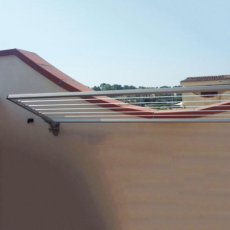 Stendibiancheria richiudibile da parete, stendino per balconi in alluminio  anodizzato antiruggine - commercioVirtuoso.it