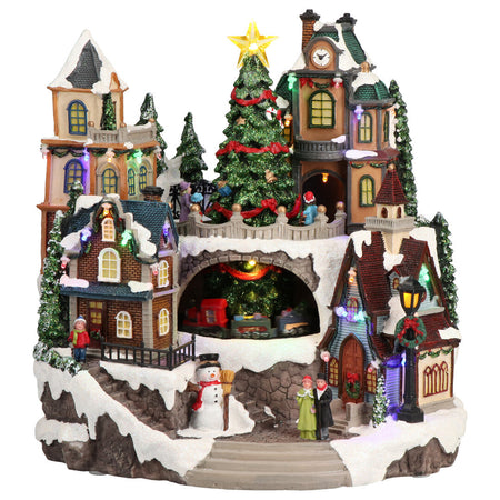 Scena per villaggio di Natale "Paese natalizio" con animazioni, personaggi ed edifici Casa e cucina/Decorazioni per interni/Addobbi e decorazioni per ricorrenze/Decorazioni natalizie/Oggettistica MagiediNatale.it - Altamura, Commerciovirtuoso.it