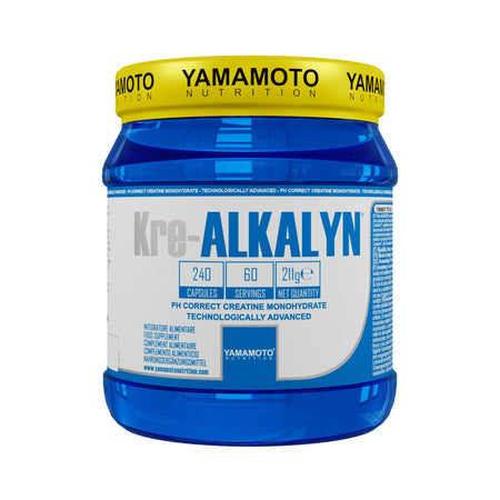 YAMAMOTO Kre-ALKALYN 240 capsule Salute e cura della persona/Alimentazione e nutrizione/Integratori per lo sport/Aminoacidi/Creatina Tock Black - Solofra, Commerciovirtuoso.it