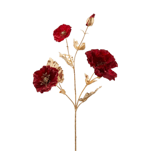 Ramo decorativo artificiale Papavero stelo color oro, fiore rosso, 64 cm Casa e cucina/Decorazioni per interni/Addobbi e decorazioni per ricorrenze/Decorazioni natalizie/Ghirlande e corone MagiediNatale.it - Altamura, Commerciovirtuoso.it