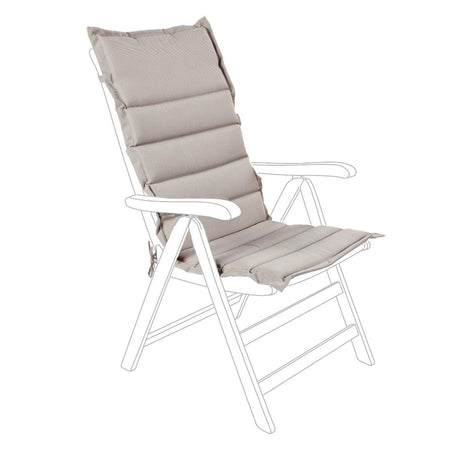 Cuscino per sedia a sdraio trapuntato con schienale alto idrorepellente per  interno ed esterno 