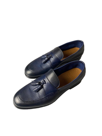 Scarpa uomo Doucal's - Mocassino - Pelle - Nappine - Colore Blu Moda/Uomo/Scarpe/Loafer e mocassini Couture - Sestu, Commerciovirtuoso.it