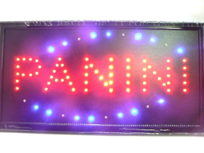 INSEGNA LUMINOSA A LED CON SCRITTA PANINI 47,5 x 25 x 2 cm 220V + GANCI  Trade Shop italia - Napoli, Commerciovirtuoso.it