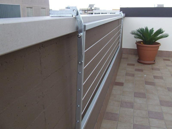 Stendibiancheria richiudibile per muretto, stendino per balconi in muratura  alluminio anodizzato antiruggine - commercioVirtuoso.it