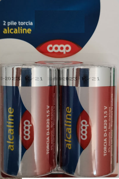 Confezione da 2 pile torcia Alcaline Coop