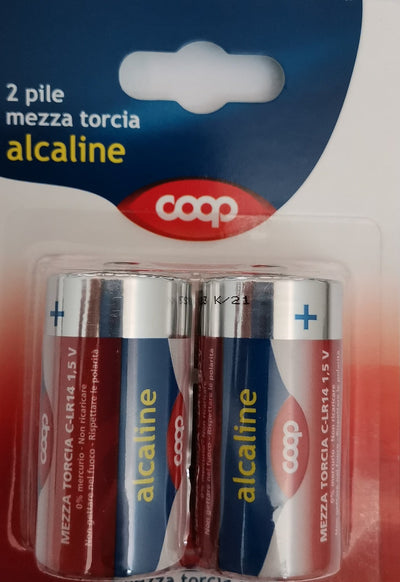 Confezione di 2 pile Mezza torcia alcalina Coop Elettronica/Pile e caricabatterie/Pile monouso Scontolo.net - Potenza, Commerciovirtuoso.it